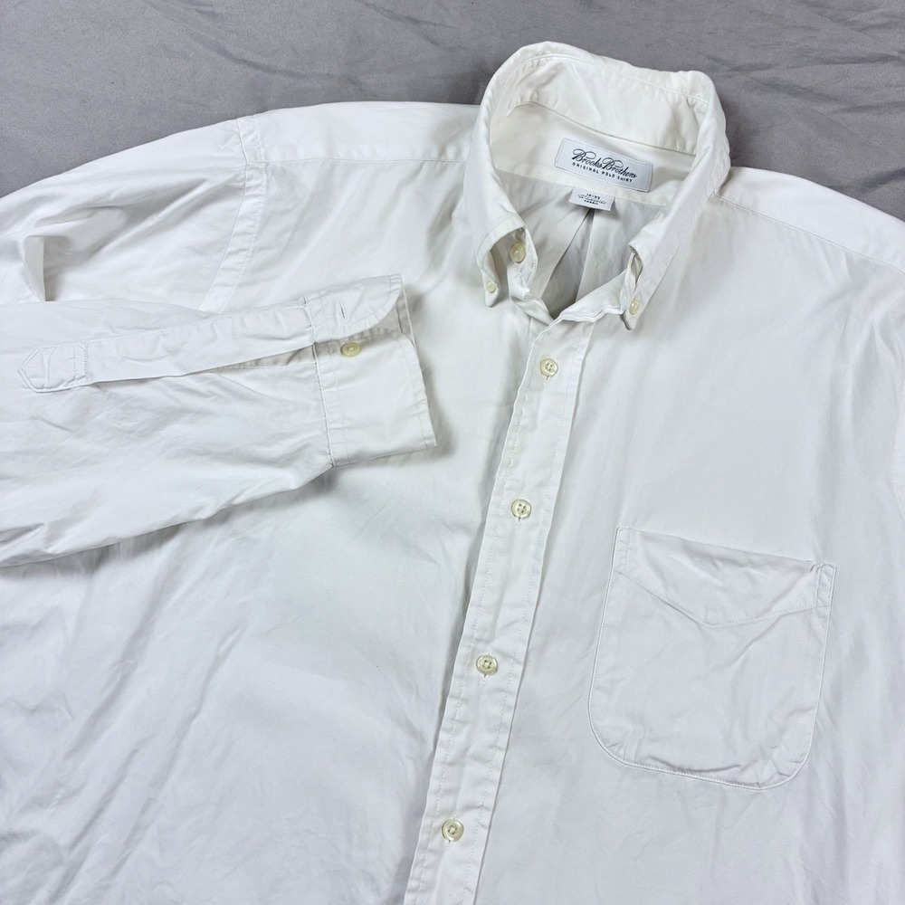 Brooks Brothers OCBD 16-33 White Oxford Cloth USA Made Classic